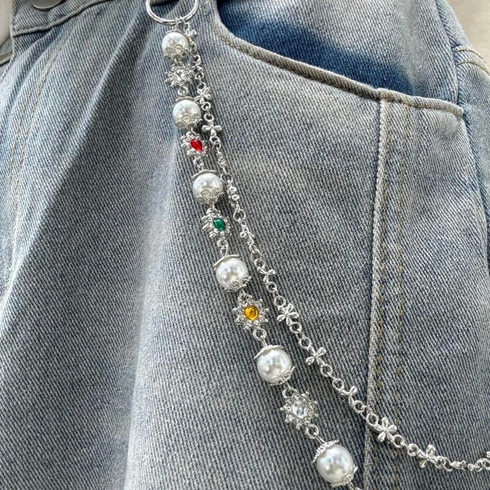 Pearl Charm Wallet Chain